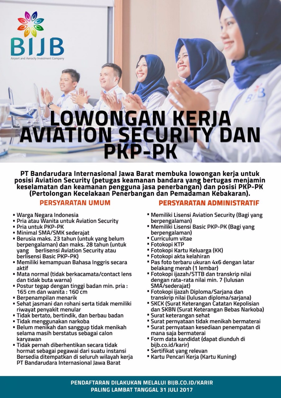 Lowongan Kerja : PT. Bandarudara Internasional Jawa Barat