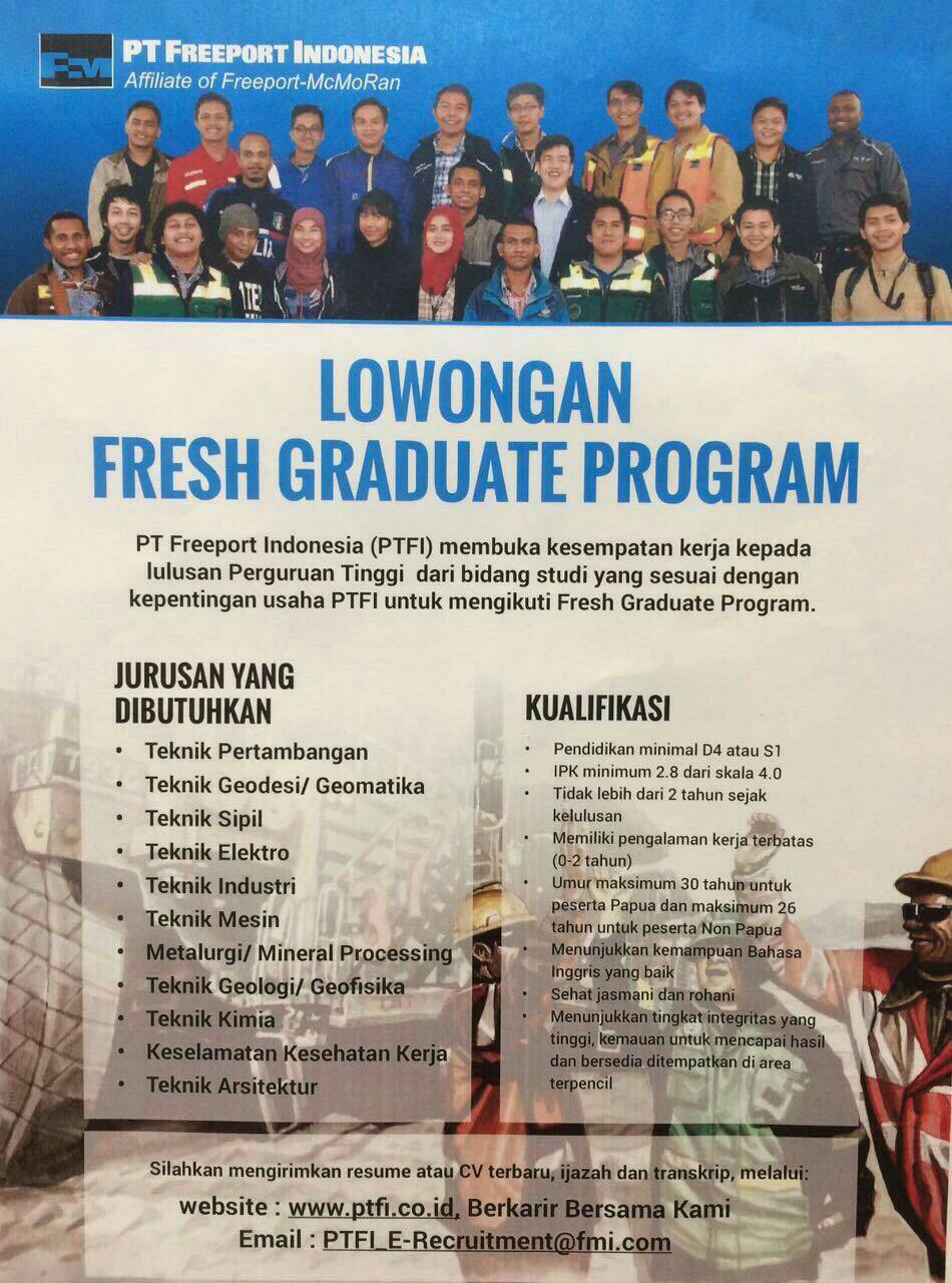 Lowongan Fresh Graduate Program
