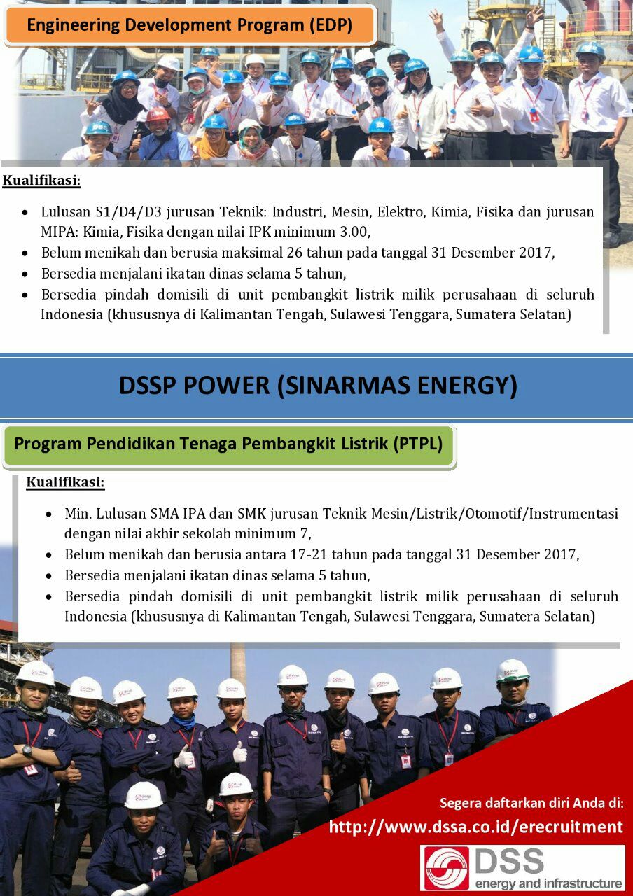 Lowongan Kerja DSSP POWER (SINARMAS ENERGY)