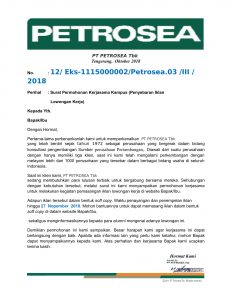 Permohonan pemasangan iklan PT.Petrosea.Tbk-1